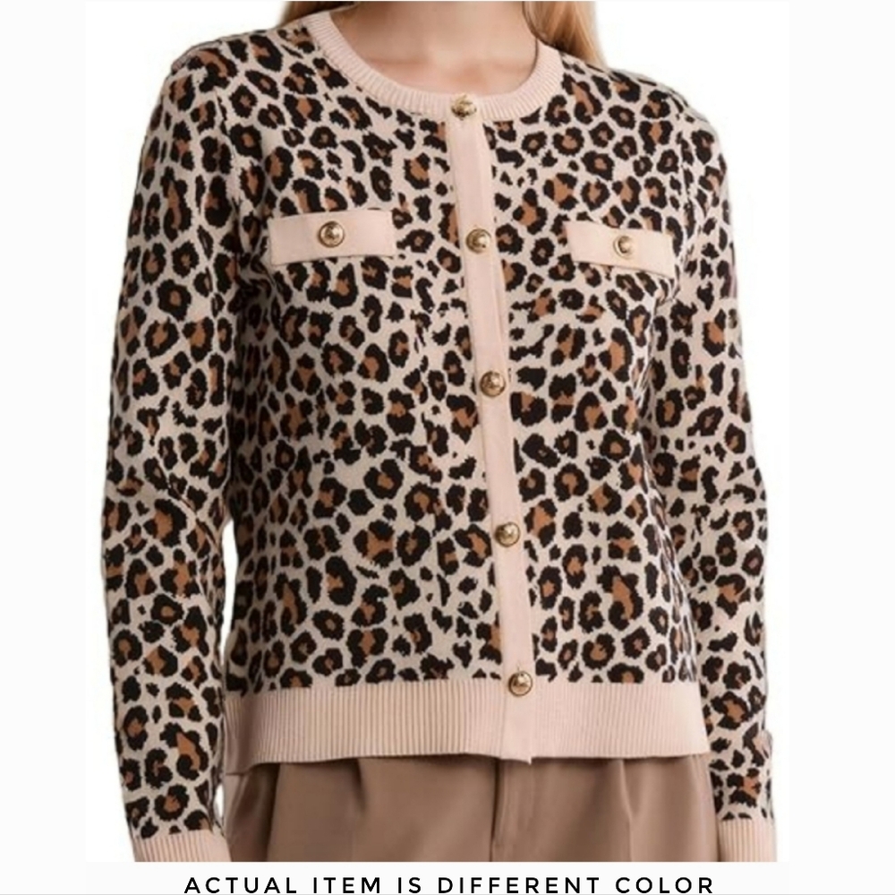 Karl Lagerfeld Leopard Cardigan